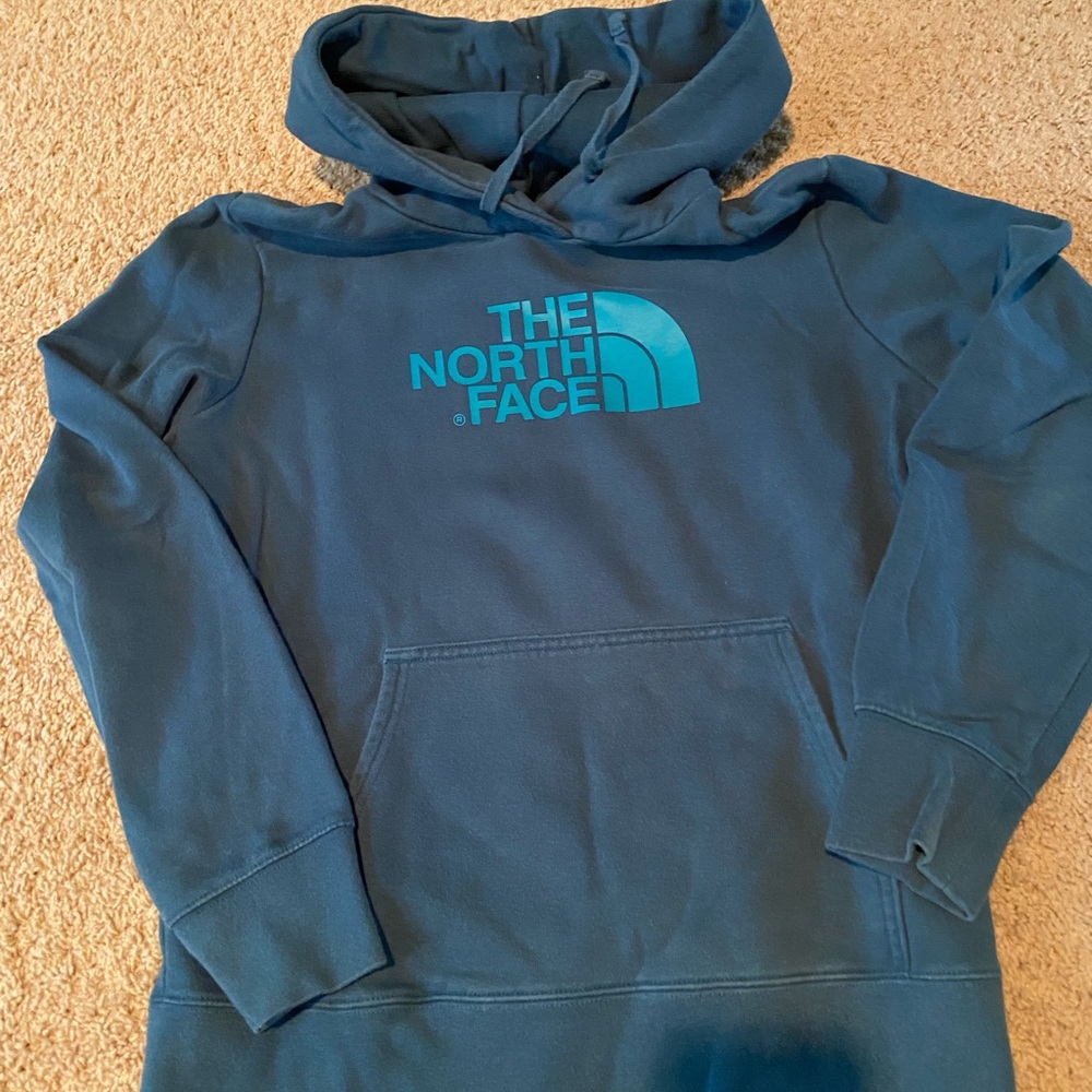 North face women’s harbor blue hoodie sweatshirt size m